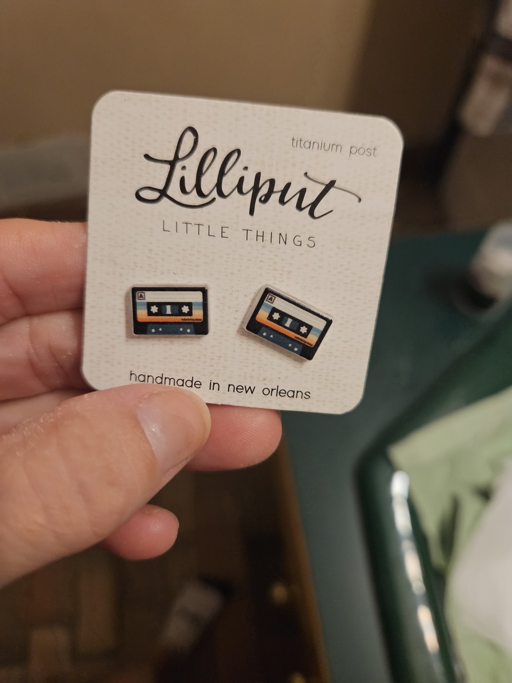 Cassette Tape Stud Earrings - NWT suitable for Anyone